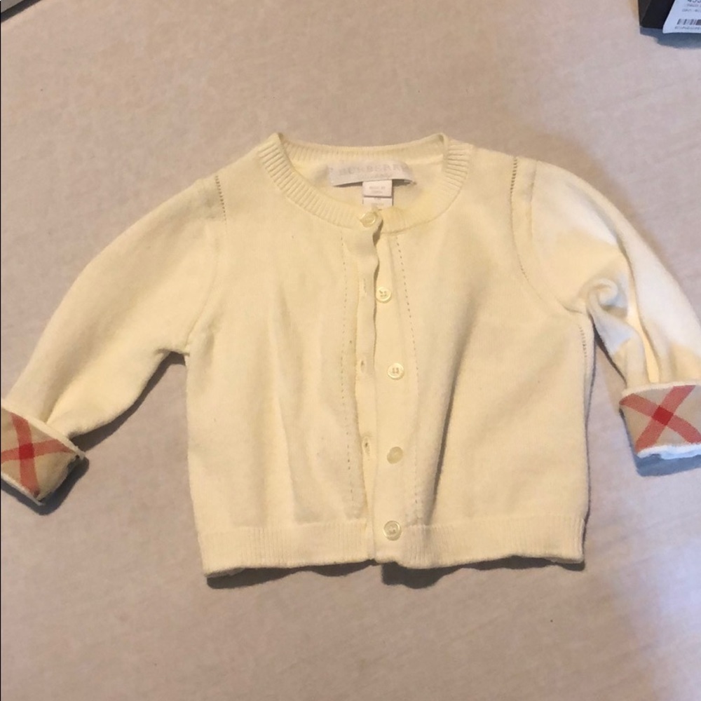 Burberry rheta cardigan 6 months